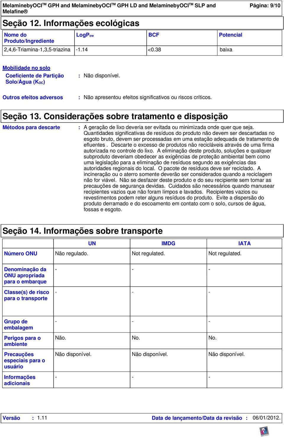 Considerações sobre tratamento e disposição Métodos para descarte A geração de lixo deveria ser evitada ou minimizada onde quer que seja.