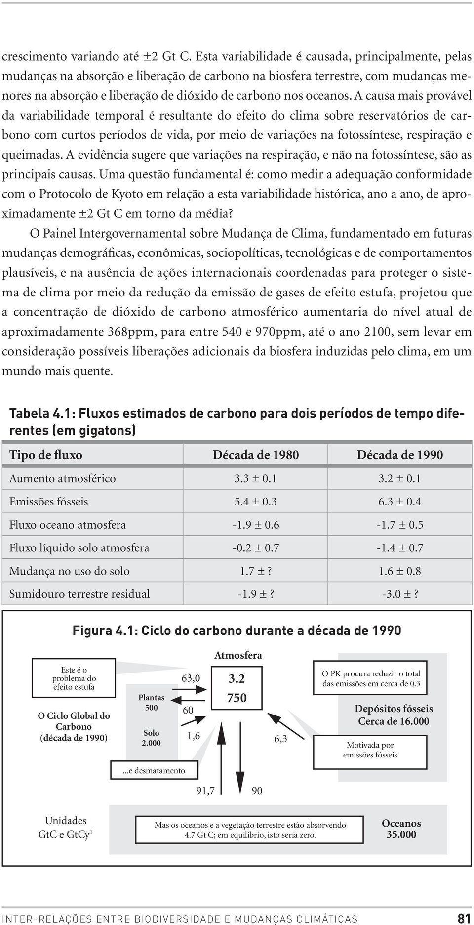 A causa mais provável da variabilidade temporal é resultante do efeito do clima sobre reservatórios de carbono com curtos períodos de vida, por meio de variações na fotossíntese, respiração e