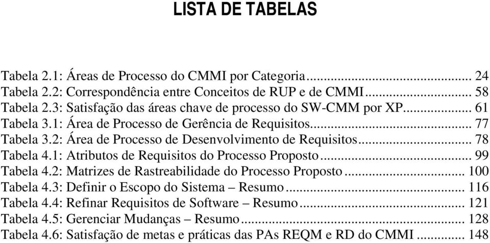 2: Área de Processo de Desenvolvimento de Requisitos... 78 Tabela 4.1: Atributos de Requisitos do Processo Proposto... 99 Tabela 4.