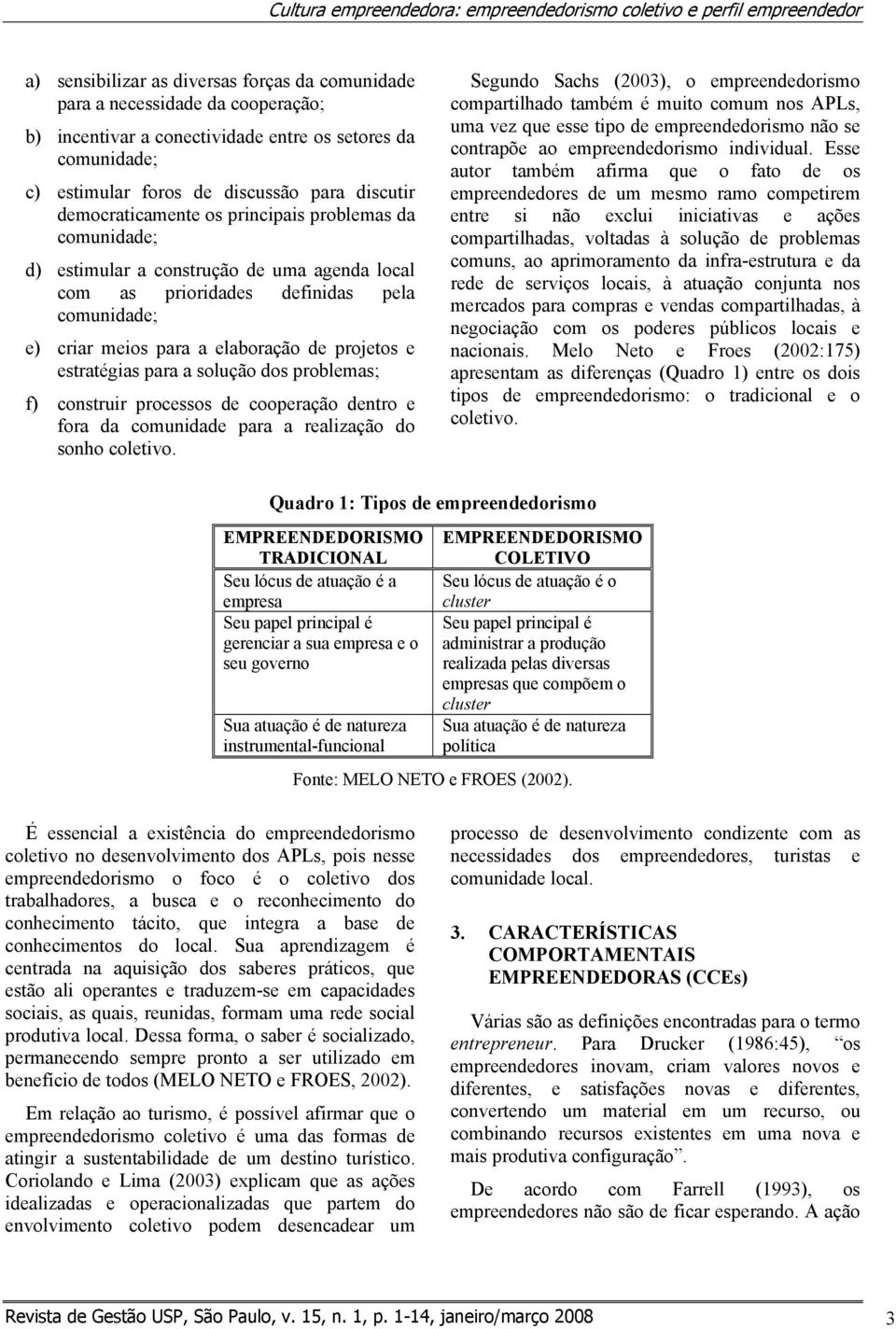 pela comunidade; e) criar meios para a elaboração de projetos e estratégias para a solução dos problemas; f) construir processos de cooperação dentro e fora da comunidade para a realização do sonho