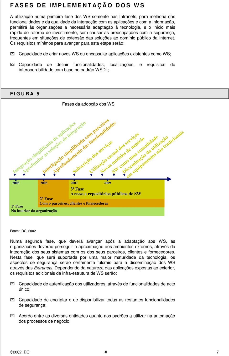 soluções ao domínio público da Internet. Os requisitos mínimos para avançar para esta etapa serão:! Capacidade de criar novos WS ou encapsular aplicações existentes como WS;!