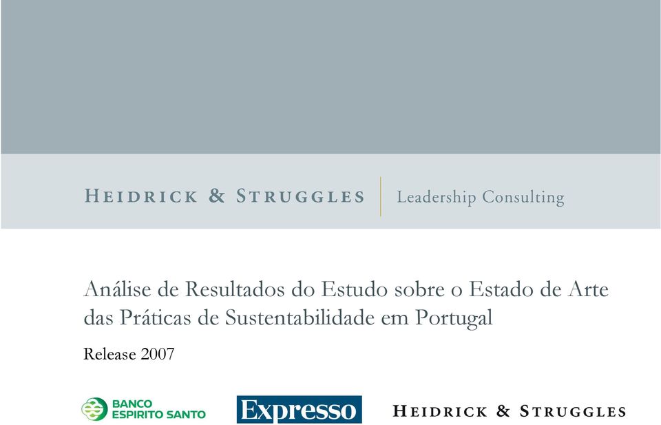 Sustentabilidade em Portugal Release 2007