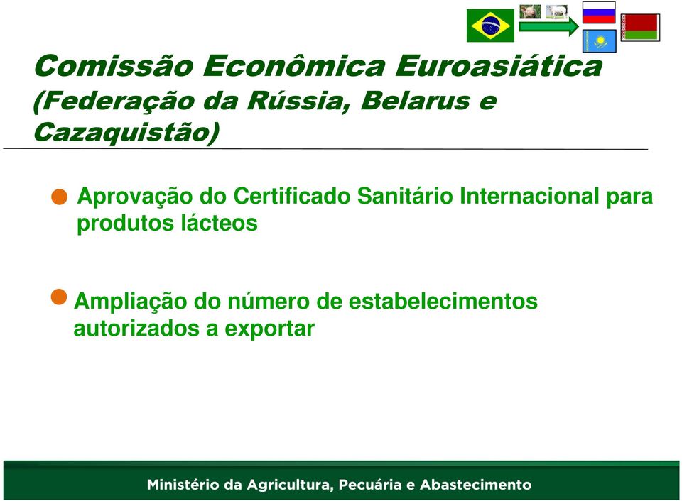 Certificado Sanitário Internacional para produtos