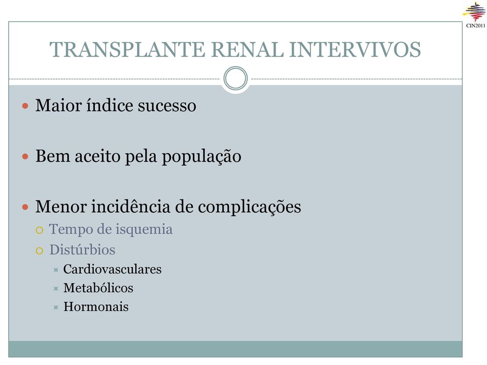 incidência de complicações Tempo de