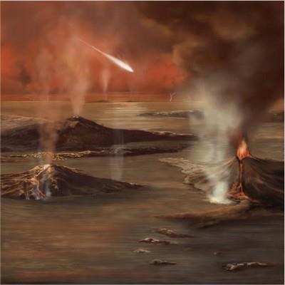 A Origem da Vida O planeta Terra surge a cerca de 4,6 bilhões de anos; Elementos como água, gases e relâmpagos deram origem a diversas substâncias; As erupções vulcânicas; Os