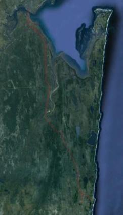 Sul Acesso para a Reserva Especial de Maputo Ligações a Bela Vista, Zitundo Estrada para Ponta do