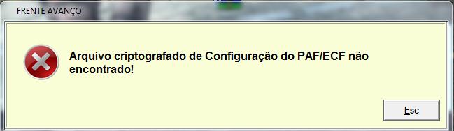 2 Se ao acessar o Frente de Loja o Sistema apresentar a mensagem acima, é porque na pasta PDVW não existe o arquivo AVANCOI.