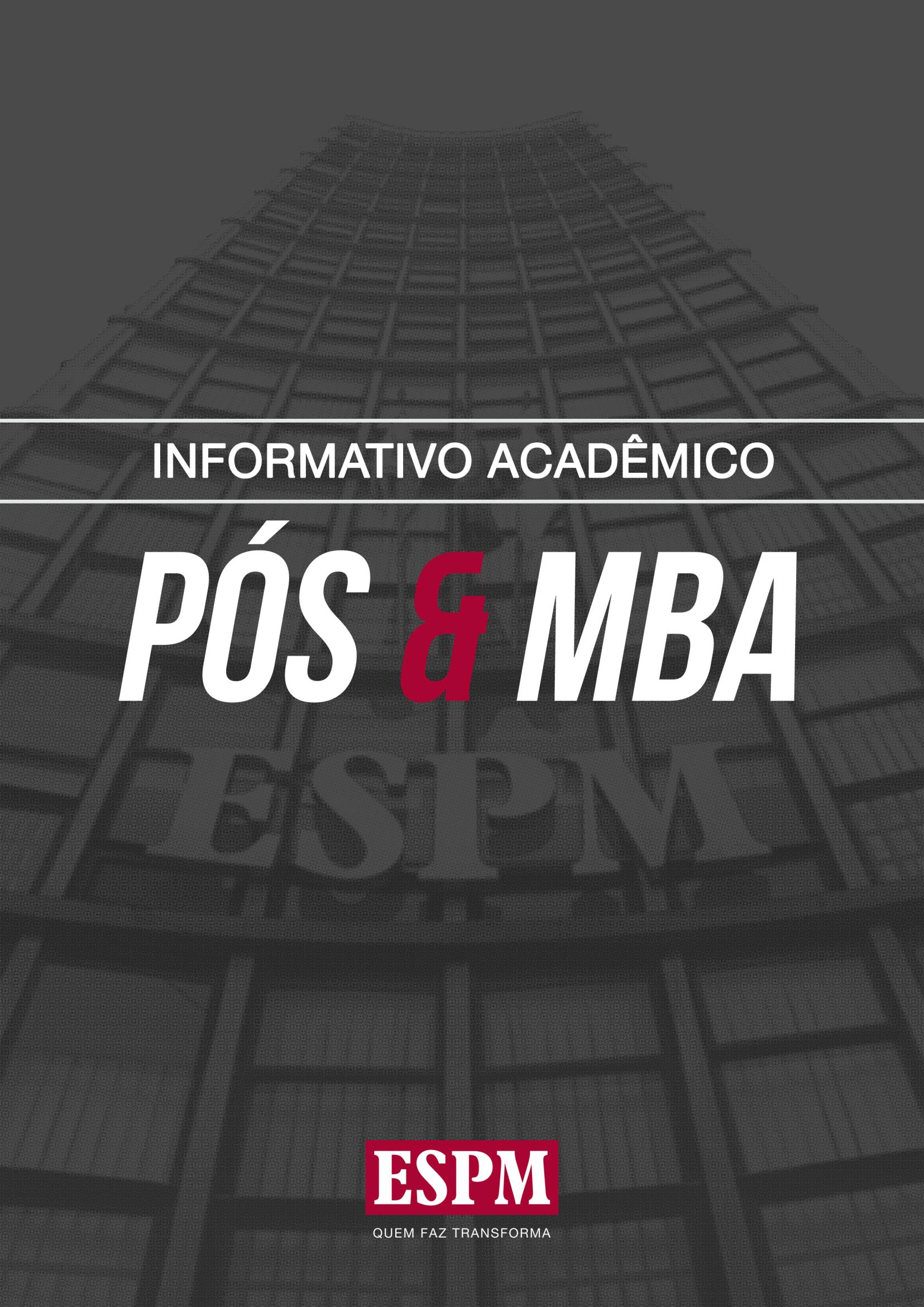 Pós-Graduação em Gestão Empresarial Início em 27 de abril de 2017 Aulas aos sábados de 8:30 às