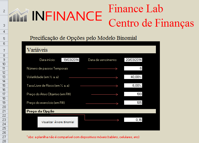 6 Aplicação na planilha O uso da planilha automatizada é simples e intuitivo.