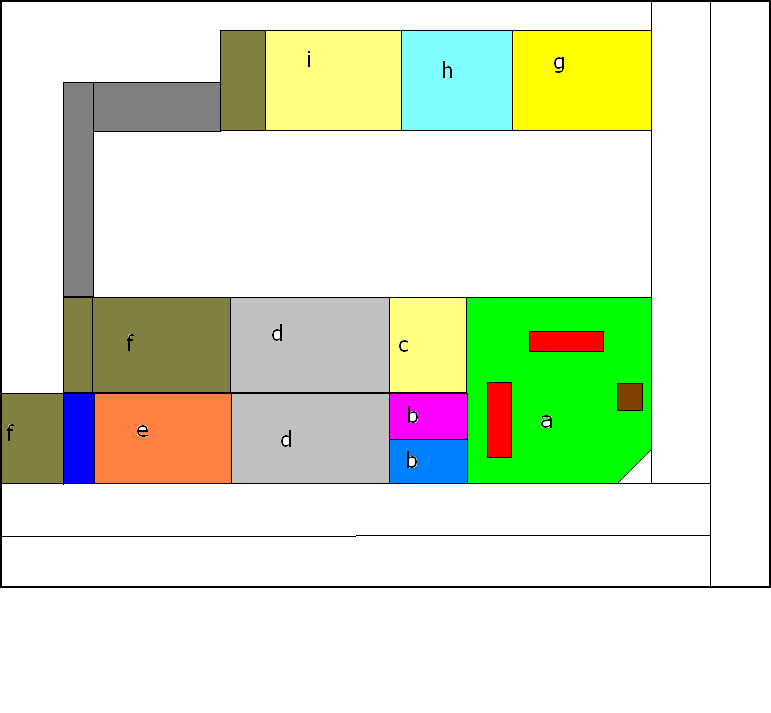 Planta da Farmácia Quinta do Conde antes do projecto Figura 1 Planta da actual Farmácia quinta do conde Legenda da figura a Zona de Atendimento b Casa de Banho c