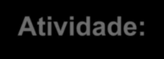 Atividade: 1)Após o estudo deste texto, responda: Como se percebe