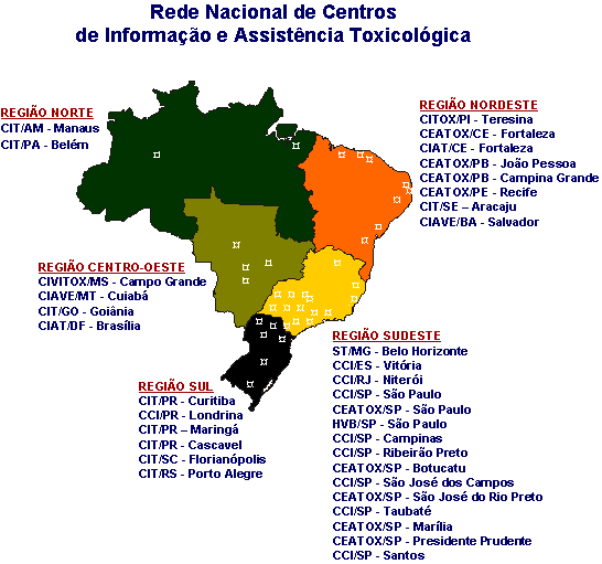 34 Estes Centros estão distribuídos nacionalmente e são responsáveis pela cobertura da população 1 de cada região do País: Região Norte 2 CIAT População: 15.864.454 hab.