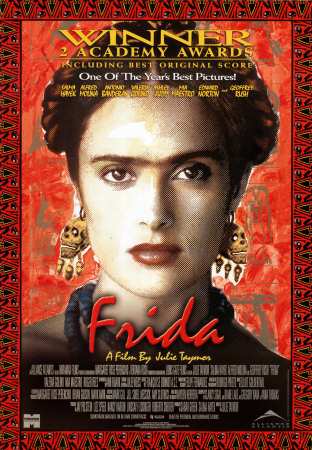 Frida de Julie Taymor 2002, EUA, 123 apoio financeiro Acompanhando o percurso de Frida Kahlo, desde a adolescência aos sucessivos obstáculos que a sua saúde lhe colocou, até à sua vida pessoal,