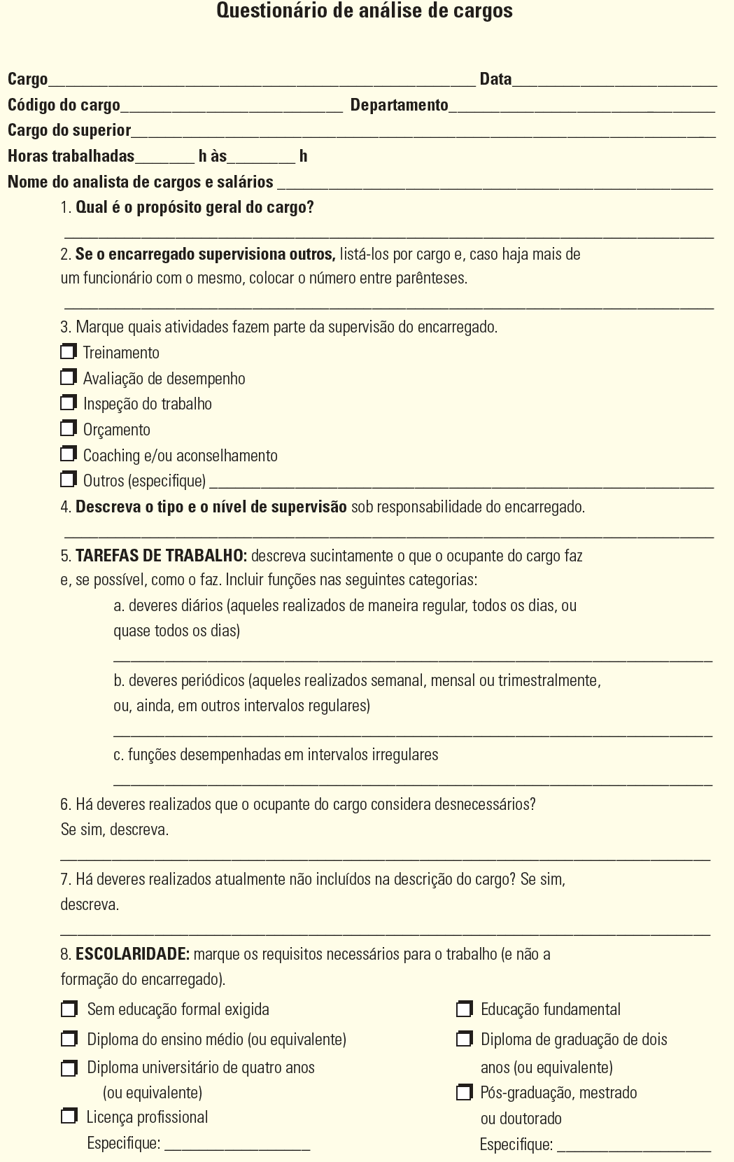 Métodos de coleta de informações para a