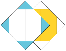 Considerando-se a malha quadriculada formada no papel pela sucessão dos vincos marcados, como a que se encontra na quarta etapa do diagrama do portaretrato (figura 11), pode-se