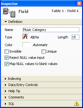 Os seguintes tipos de dados SQL não são implementados: NCHAR NCHAR VARYING. Valores NULL em 4D Os valores NULL se implementam na linguagem SQL de 4D, assim como no motor de banco de dados de 4D.