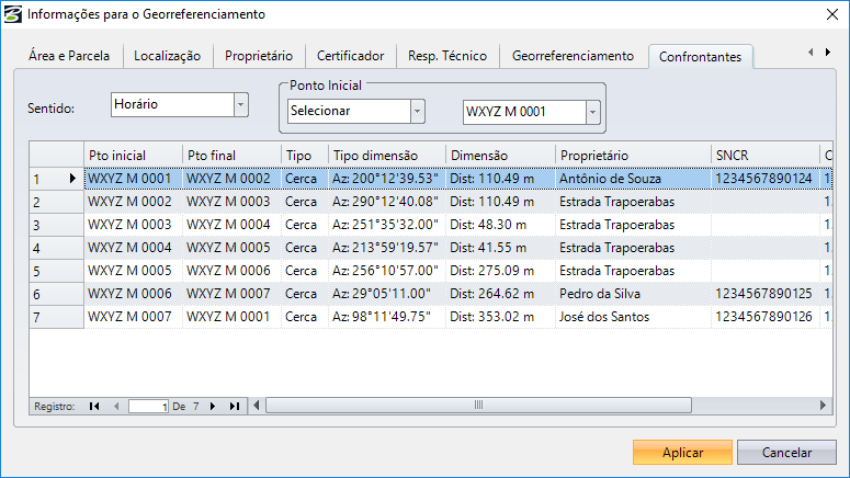 Para nosso tutorial, é importante selecionar o ponto WXYZ M 0001 como sendo o ponto de referência, além de informar a Pasta raiz e marcar o campo Criar estrutura de pastas.