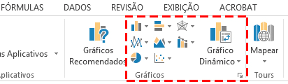 apresentados: Dê um clique na guia de seleção do gráfico