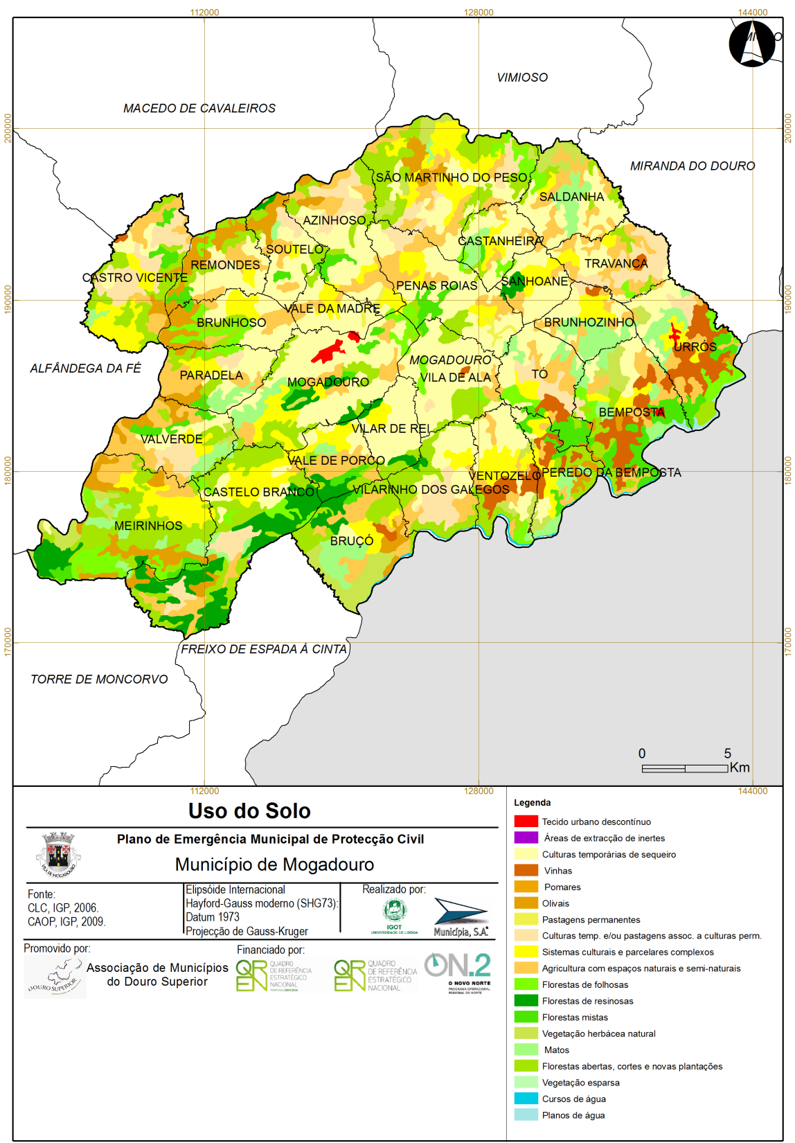 Mapa 11 Carta municipal de usos de solos do Mogadouro 3.