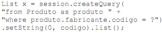 O modelo mostrado no diagrama de classes acima foi mapeado para um esquema relacional em um banco de dados, e será utilizado em uma aplicação Java com Hibernate em sua configuração padrão.