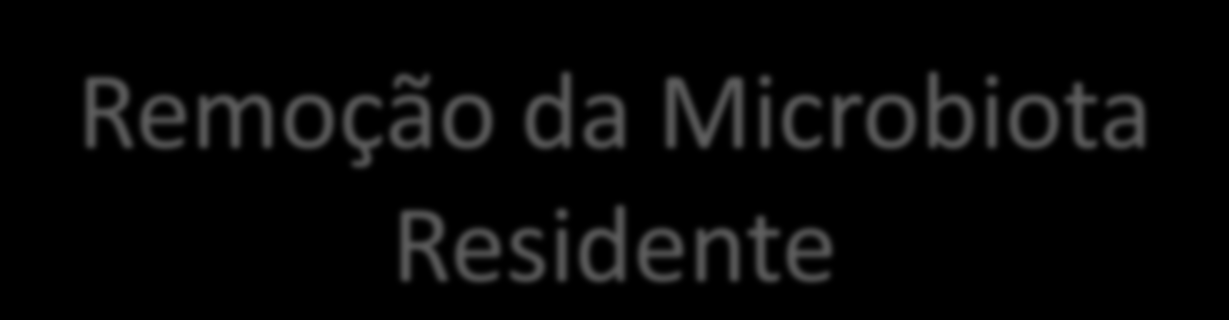 Remoção da Microbiota Residente - Lavagem -