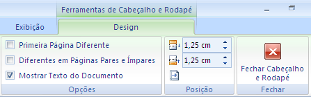 GRUPO LINKS Este grupo oferece os comandos Hiperlink, Indicador e Referência Cruzada. GRUPO CABEÇALHO E RODAPÉ Este grupo oferece os comandos de Cabeçalho, e Rodapé e Número de Página.