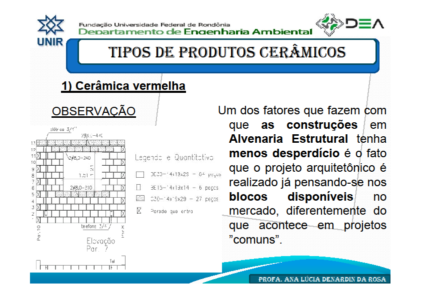 Um dos fatores que fazem com que as construções em Alvenaria Estrutural tenha menos desperdício e o fato que o projeto