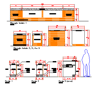 PROJETO NO PAPEL Depois desses primeiros estudos, passa-se o Projeto para o Executivo, em escala e desenho Técnico (plantas, cortes, eleveções, detalhamento.