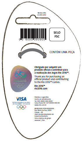 Aviso de propriedade intelectual protegida Assinatura do patrocinador global oficial VISA Código de barras No