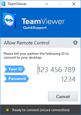 11 Módulos do TeamViewer Janela principal do QuickSupport.