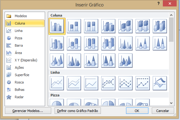 Gráficos Podemos também criar gráficos em nossa apresentação.