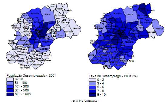 Gráfico 10 População desempregada por nível de instrução no Norte, Cávado e concelho de Braga em 2001 Atendendo ao nível de instrução da população desempregada, podemos verificar através do gráfico