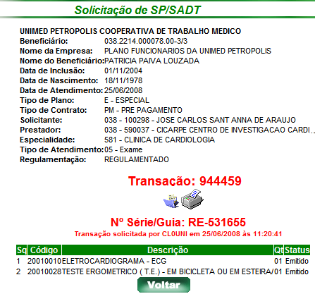 Autorizar Serviços Petrópolis: (Ainda será necessário a guia de papel ) 6 a) Clique no menu Serviços b) Guia Principal não preencher. c) Solicitante Preencher com código do solicit. d) P.