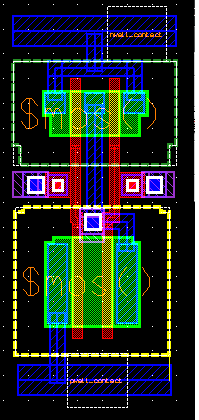 4 LAYOUT Pelas simplificações conseguidas, foram necessárias apenas blocos das portas inversora, NOR, NAND e passagem, sendo que o