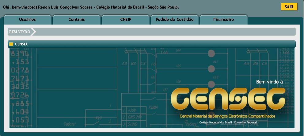 Cadastro de conta corrente do cartório Para realizar de emissão/solicitação de certidão a outro cartório participante do projeto de trâmite de certidões, obrigatoriamente o tabelião deverá cadastrar