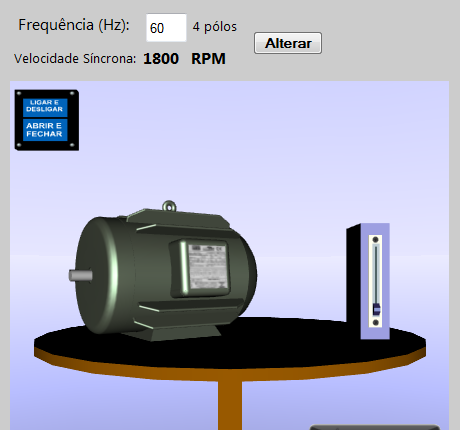 Figura 9 Sistema que utiliza javascript no VRML para Visualização dos Dados [9] Figura 7 - Partes principais dos motores Foram adicionados ao projeto, algumas vídeo aulas onde é possível o aluno