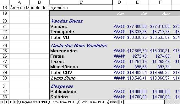 4.1 Selecione o intervalo C11:D13. 4.2 Dê um clique no botão Pincel na barra de ferramentas Padrão. O ponteiro do mouse muda anexando um pincel ao sinal de mais. 4.3 Com o novo ponteiro do mouse (Pincel), Selecione C7.