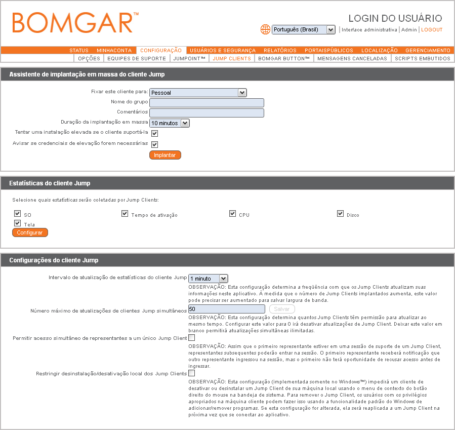 Jump Clients Implante Jump clients em computadores remotos para acesso automático no futuro. Crie um Jump client para acesso pessoal ou de equipe.