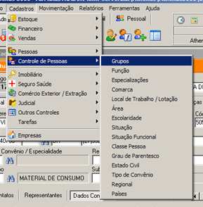 PARAMETRIZAÇÃO NO CADASTRO DA PESSOA. Primeiramente o Athenas procura uma conta contábil na PARAMETRIZACAO NO CADASTRO DA PESSOA.