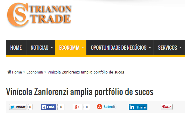 VEÍCULO: Portal Trianon Trade - Economia PÁGINA: http://trianontrade.