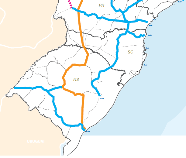 CODE-33 Ampliação de Capacidade Corredores Atuais Oeste do Rio Grande do Sul Porto de Rio Grande Características: Extensão: 1.