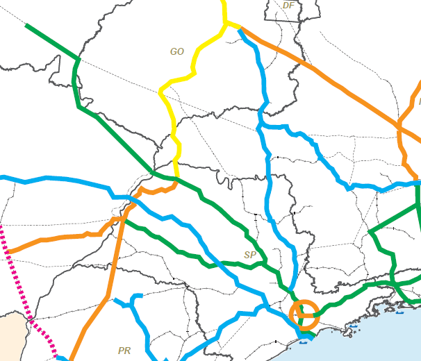 CODE-39 Corredores Ferroviários Atuais Rondonópolis Campinas Santos Características: Extensão: 1.