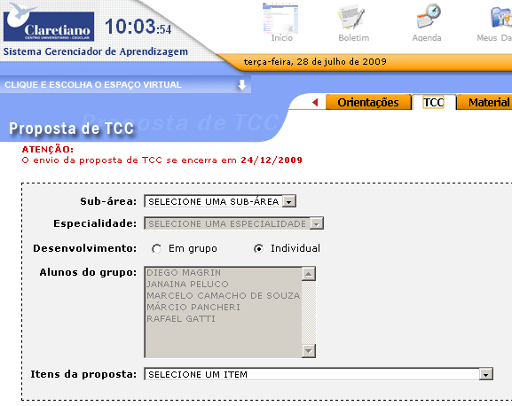 FLUXO ELETRÔNICO DE TCC Orientação de TCC Orientação aos Alunos, Orientadores e Coordenadores Com a implantação do FLUXO ELETRÔNICO DE TCC, os alunos e professores participantes do processo de