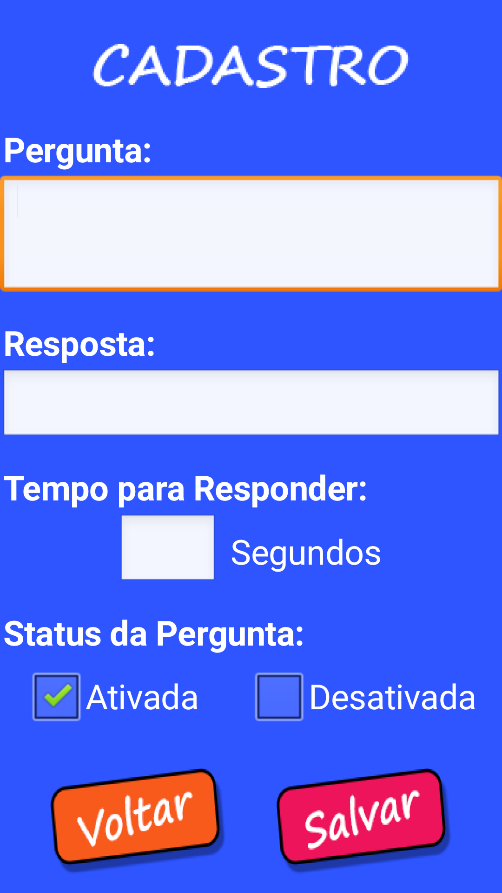 A tela exibida para o envio de comando de voz está ilustrada na figura 6. Figura 6.