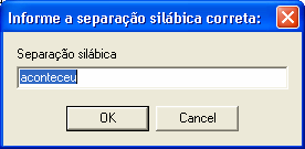 56 Figura 28 Processamento das palavras O usuário pode então analisar o resultado da classificação e a separação silábica de cada palavra.