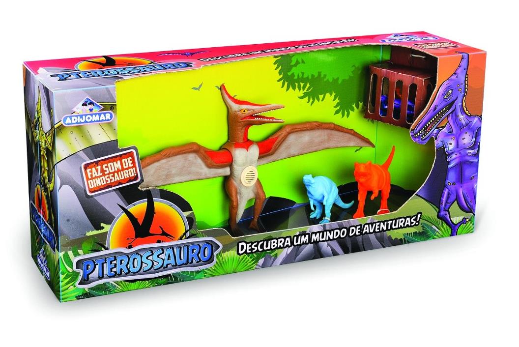 5 a 7 anos - Meninos Pterossauro c/som Adijomar O Triceratopo é um feroz