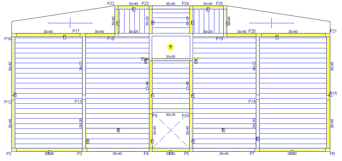 90 Para se introduzir uma laje de vigotas, prima uma vez com o no interior do pano onde se pretende introduzir a laje e prima outra vez com o junto a uma viga para o qual deseja que as vigotas sejam