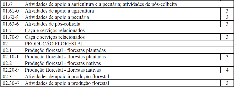 CNAEs para