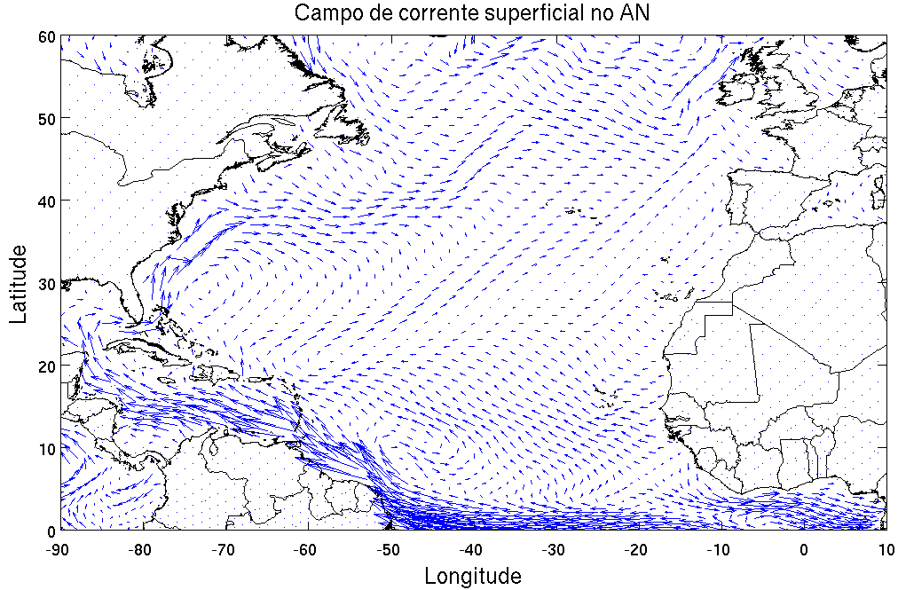 A Figura 21 apresenta o campo do TV na seção do Drake. Observa-se, que todo o fluxo desloca-se para leste, associado à CCA (PICKARD, 1974; KAMPEL; SIL- VA JR., 1996; CLARKE et al.