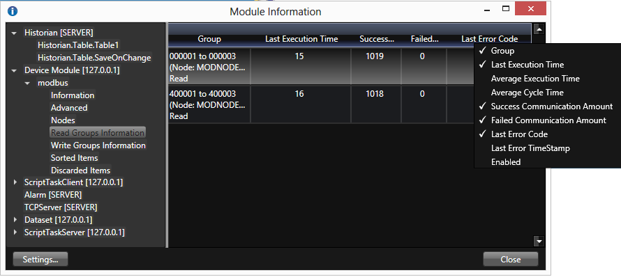 6. Componentes do BlueWave Figura 6-123. Configurações Pode-se chamar a TraceWindow usando a linha de comando e parâmetros específicos.